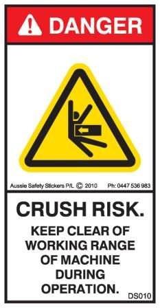 KEEP CLEAR OF WORKING RANGE (Vertical)