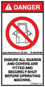 ENSURE COVERS & GUARDS ARE CLOSED BEFORE OPERATING (Vertical)