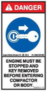STOP ENGINE REMOVE KEY COMPACTOR (Vertical)