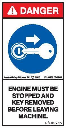 STOP ENGINE REMOVE KEY COMPACTOR (alternate) (Vertical)