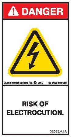 RISK OF ELECTROCUTION (Vertical)