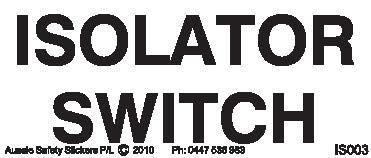 ISOLATOR SWITCH