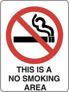 THIS IS A NO SMOKING AREA