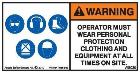 PPE MUST BE WORN (Horizontal)