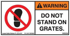 DO NOT STAND ON GRATES-CONCRETE PUMP (Horizontal)