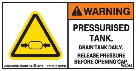 DRAIN PRESSURISED TANK (Horizontal)