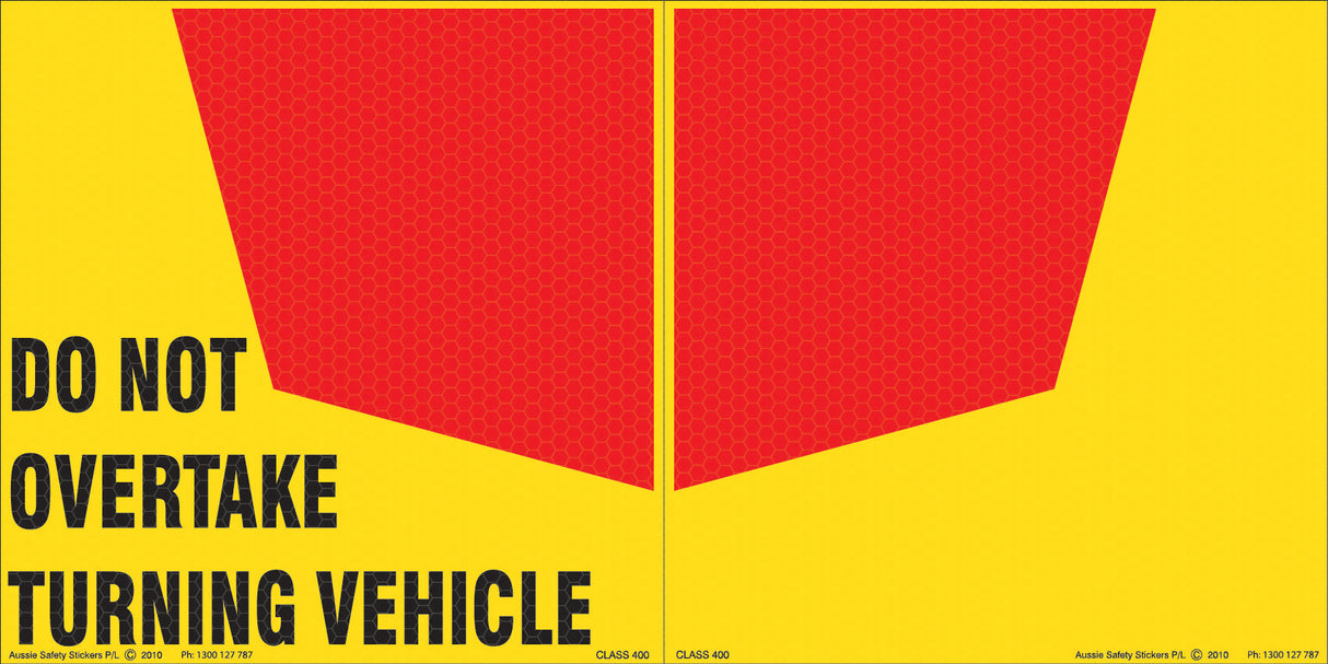 DO NOT OVERTAKE TURNING VEHICLE SET