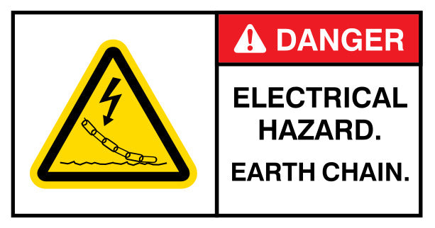 GROUND EARTH CHAIN (Horizontal) – Aussie Safety Stickers
