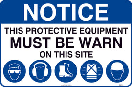 PPE MUST BE WARN SIGN