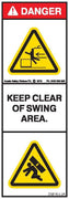KEEP CLEAR SWING AREA (Vertical)