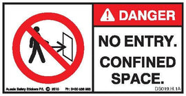 NO ENTRY CONFINED SPACE (Horizontal)
