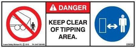 KEEP CLEAR OF TIPPING AREA (Horizontal)