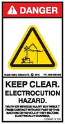 ELECTROCUTION HAZARD CONCRETE BOOM PUMP-CRANE (Vertical)