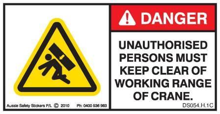 KEEP CLEAR CRANE (Horizontal)
