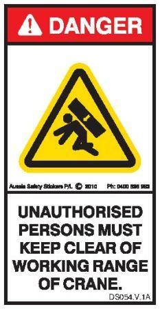 KEEP CLEAR CRANE (Vertical)