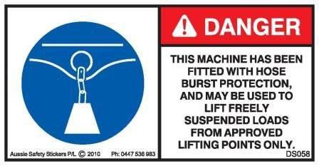 HOSE BURST PROTECTION FITTED (Horizontal)