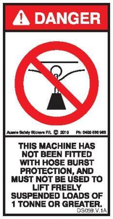 NO HOSE BURST PROTECTION (Vertical)