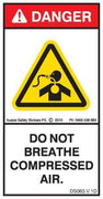 DO NOT BREATH COMPRESSED AIR (Vertical)