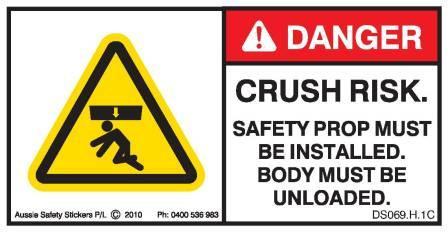 INSTAL SAFETY PROP UNLOAD BODY (Horizontal)