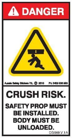 INSTAL SAFETY PROP UNLOAD BODY (Vertical)