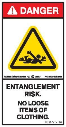 NO LOOSE CLOTHING (Vertical)