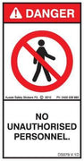 NO UNAUTHORISED PERSONELL (Vertical)