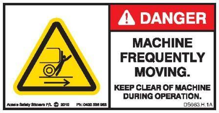 MACHINE FREQUENTLY MOVING (Horizontal) – Aussie Safety Stickers