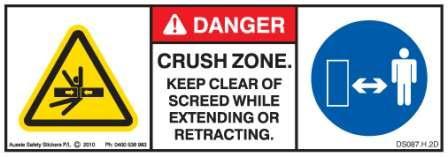 KEEP CLEAR SCREED (Horizontal)