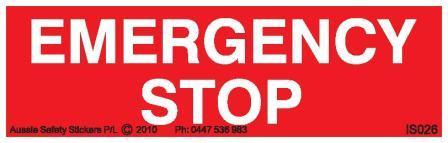 EMERGENCY STOP E.STOP