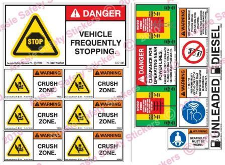 Safe Light Sticker LIGHT VEHICLE SAFETY STICKER KIT – Aussie Safety Stickers