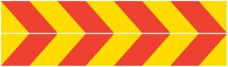 3M RED/YELLOW REFLECTIVE HAZARD STRIPE LHS-RHS