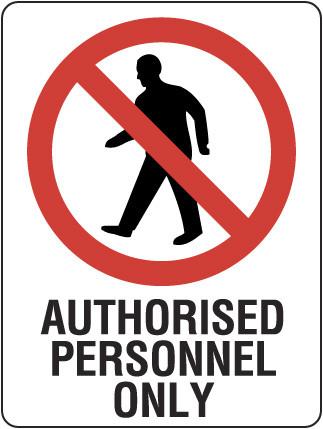 AUTHORISED PERSONNEL ONLY – Aussie Safety Stickers