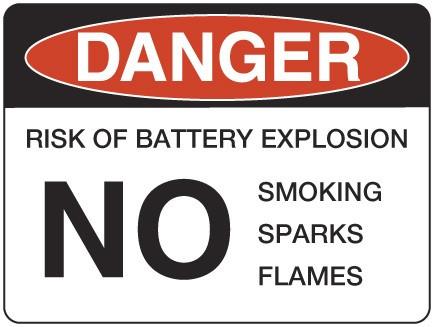 RISK OF BATTERY EXPLOSION