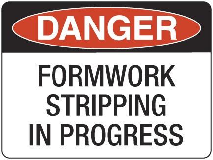 FORMWORK STRIPPING IN PROGRESS