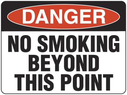 NO SMOKING BEYOND THIS POINT