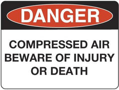 COMPRESSED AIR BEWARE OF INJURY OR DEATH