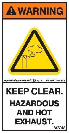 HOT & HAZARDOUS EXHAUST (Vertical)