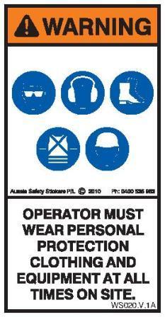 PPE MUST BE WORN (Vertical)