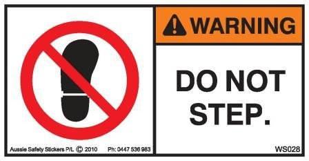Do Not Step Safety Decals