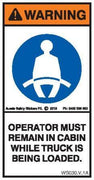 OPERATOR TO REMAIN IN TRUCK (Vertical)