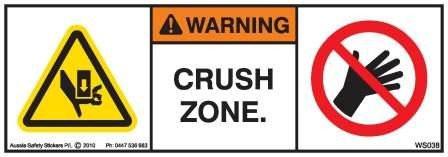 CRUSH ZONE NO HANDS (Horizontal)