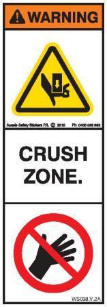 CRUSH ZONE NO HANDS (Vertical)