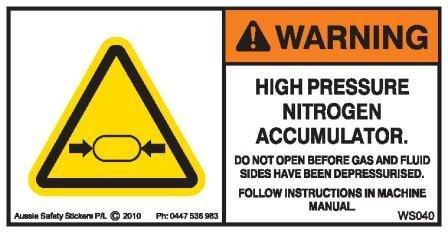 HIGH PRESSURE NITROGEN ACCUMULATOR (Horizontal)