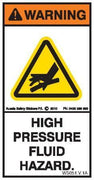 HIgh Pressure Fluid Hazard (Horizontal)