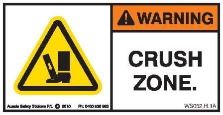 FOOT CRUSH ZONE (Horizontal)