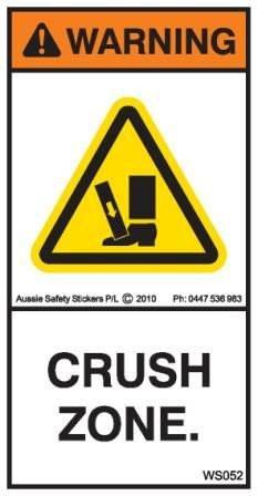 FOOT CRUSH ZONE (Vertical)