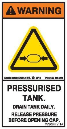 DRAIN PRESSURISED TANK (Vertical)