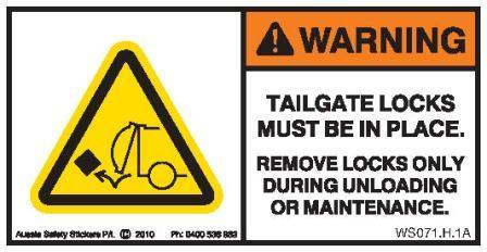 TAILGATE LOCKS (Horizontal)