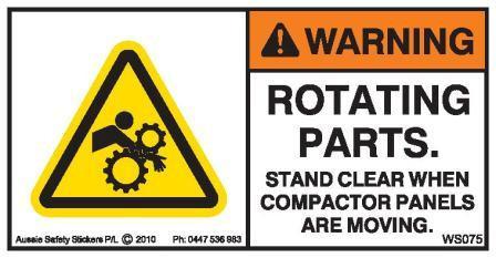 ROTATING PARTS COMPACTOR PANEL (Horizontal)
