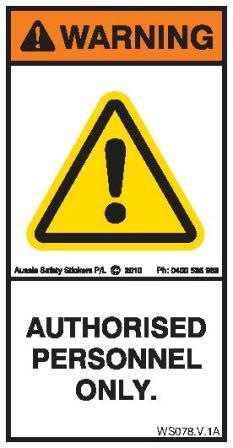 AUTHORISED PERSONNEL ONLY (Vertical)